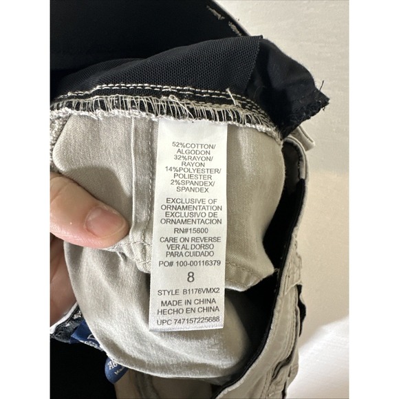 Democracy Ab Solution Pants Women's 8 (31x26) Beige Stretch Mid Rise Straight - Picture 4 of 9